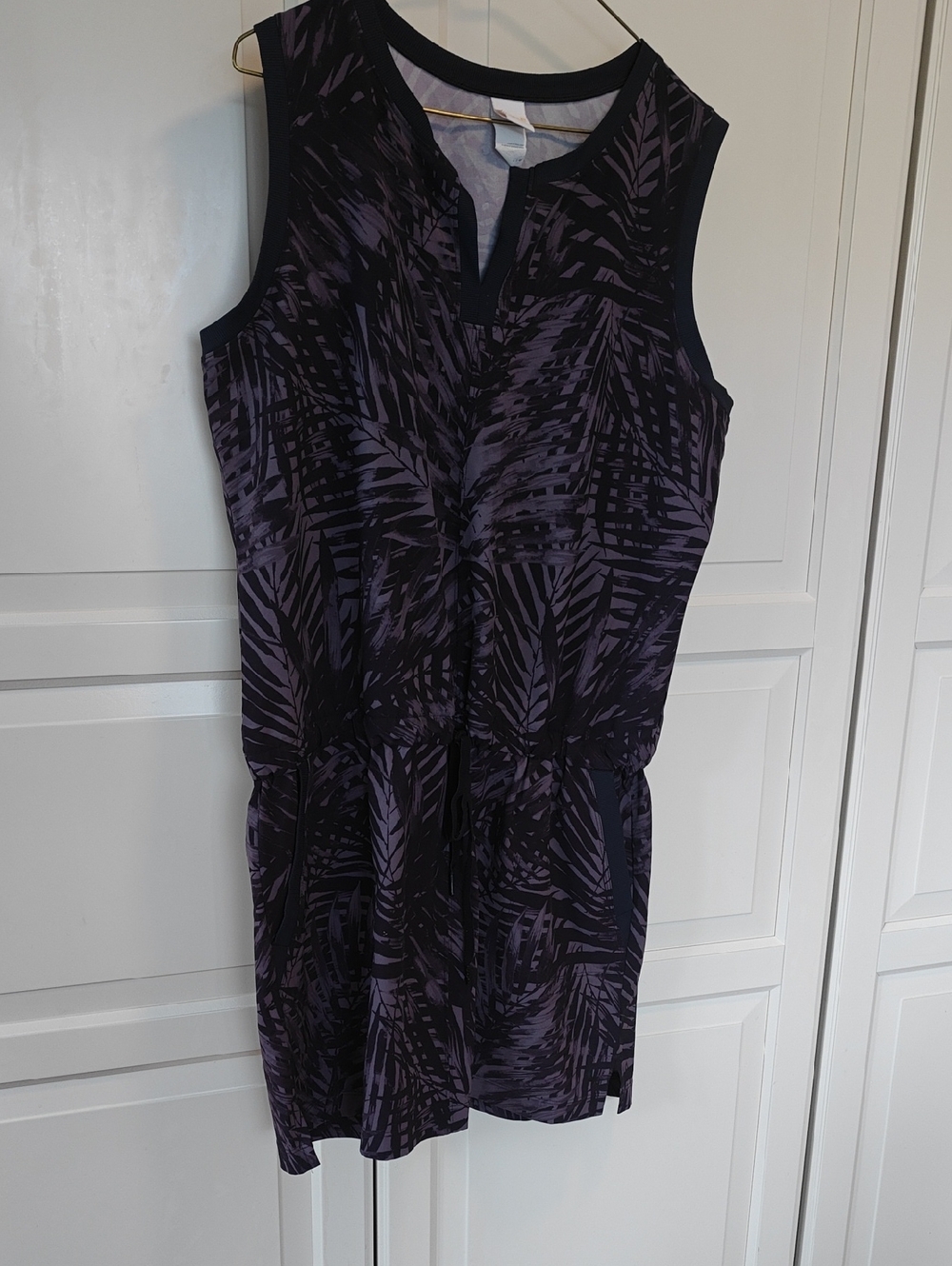 Lole Purple and Black Sleeveless Mini Dress
